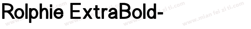 Rolphie ExtraBold字体转换